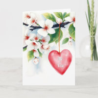 Anniversary Crabapple Tree and Red Heart