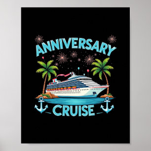 Anniversary Cruise 2025 Matching Couples Celebrate Poster