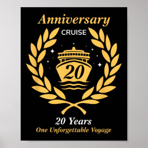 Anniversary Cruise 20 Years Wedding Celebration 20 Poster