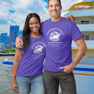 Anniversary Cruise Blue/white Personalise T-Shirt