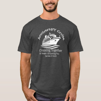 Anniversary Cruise Gray Personalize T-Shirt