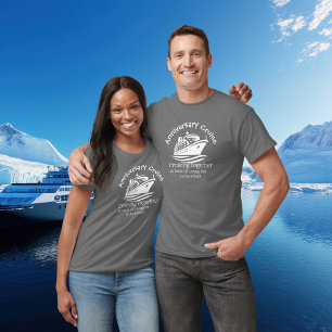 Anniversary Cruise Ocean Blue Personalise T-Shirt