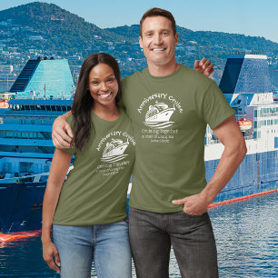 Anniversary Cruise Ocean Green Personalise T-Shirt