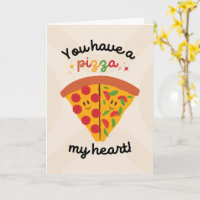 Anniversary Cute Pizza Illustration