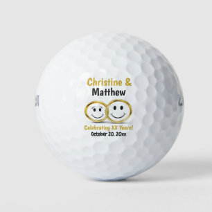 Anniversary Favour Cute Cartoon Wedding Ring Golf Balls