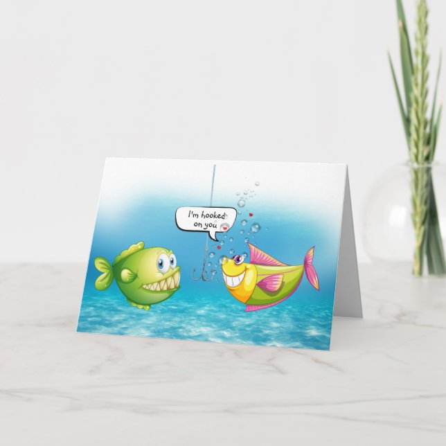 Anniversary Fish in Bubbles Card (Front)
