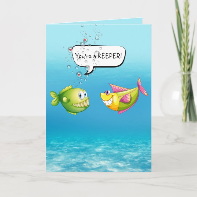 Anniversary Fish with Bubbles Card (Front)