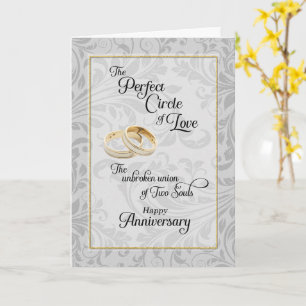 Anniversary for Gay Couple with Gold Wedding Bands Card