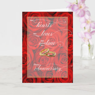Anniversary for Lesbian Couple with Red Roses Card
