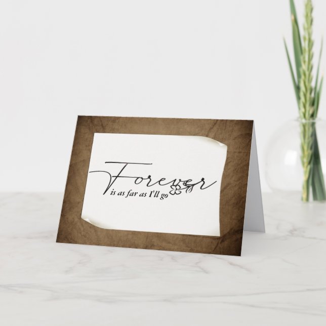 Anniversary Forever on Curled Paper Card (Front)