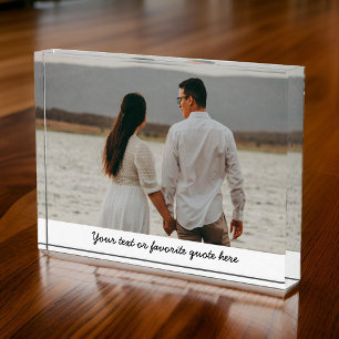 Anniversary Gift, Custom Photo Block, Gift for her Block