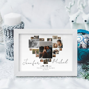 ANNIVERSARY HEART COLLAGE POSTER AND PRINT