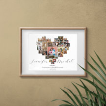 ANNIVERSARY HEART COLLAGE POSTER AND PRINT