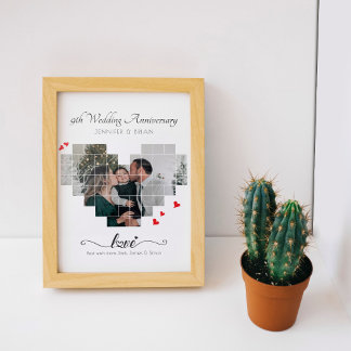 ANNIVERSARY HEART COLLAGE POSTER AND PRINT