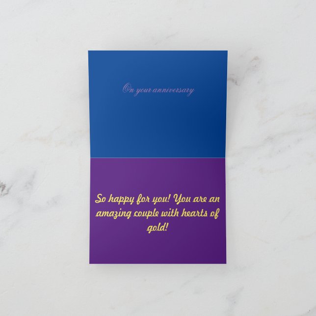Anniversary heart of gold card (Inside)