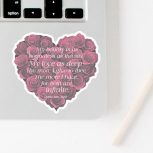 Anniversary Heart Romeo and Juliet Quote Pink
