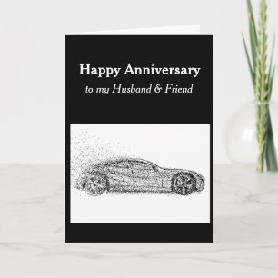 Anniversary Husband Friend Sports Car Automobile C Card
