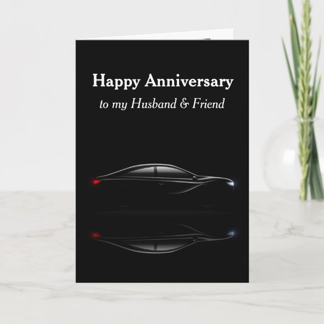 Anniversary Husband Friend Sports Car Automobile Card (Front)