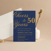 Anniversary Invitations Cheers to 50 Years Invite