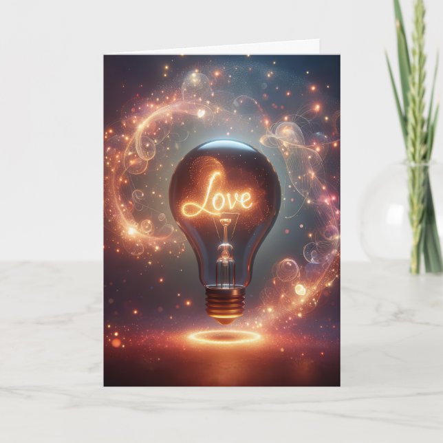 Anniversary Love Light Bulb Card (Front)