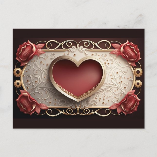 Anniversary Love Valentine Postcard (Front)