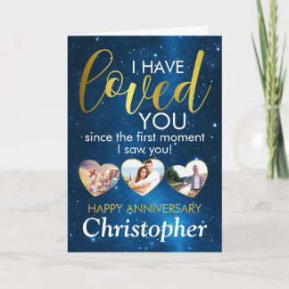 Anniversary Loved Husband Photo Collage Heart Card