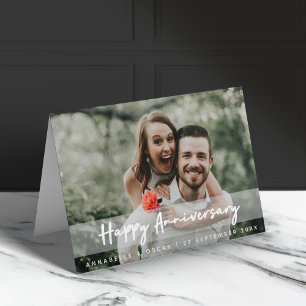 Anniversary Modern   Photo Love Husband Wife Happy Card