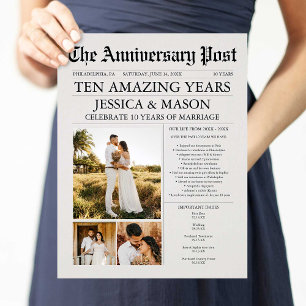 Anniversary Newspaper Gift Vow Renewal Program Flyer