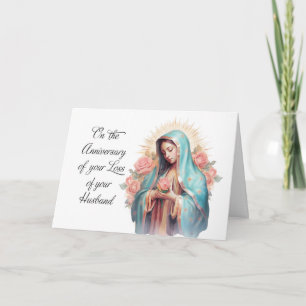 Anniversary of Loss of Husband Blessed Virgin Mary Card