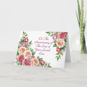 Anniversary of Loss of Loved One’s Death, Flowers Card