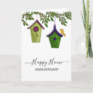 Anniversary on your new home real estate agent car card