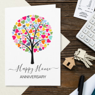 Anniversary on your new home real estate agent car card