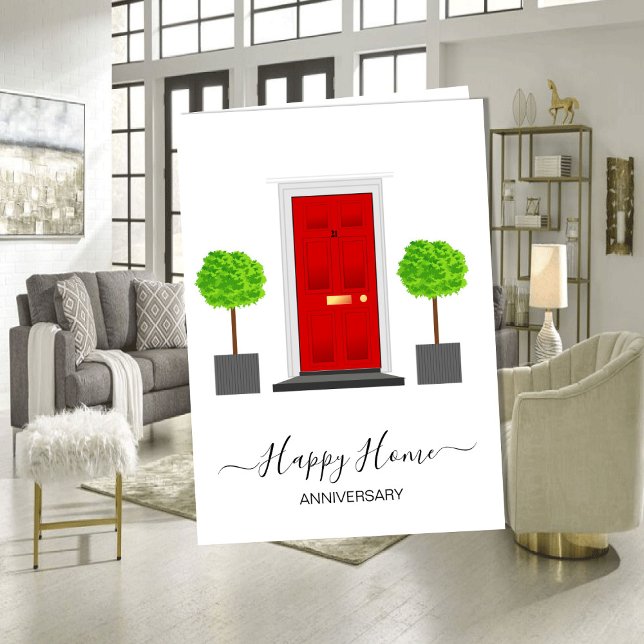 anniversary on your new home real estate agent card (Creator Uploaded)