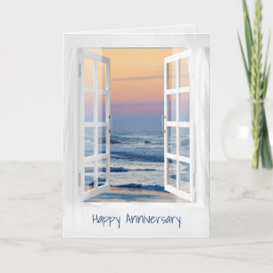 Anniversary Open Ocean Window Card