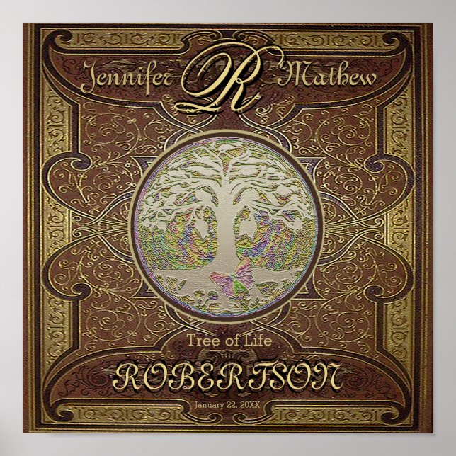 Anniversary or Wedding Tree of Life Poster (Front)
