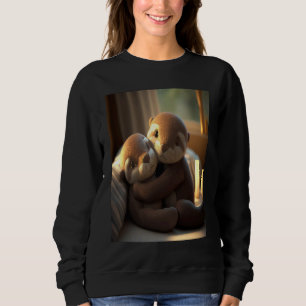 Anniversary Otter Present Sweet Huggable Otter Sweatshirt