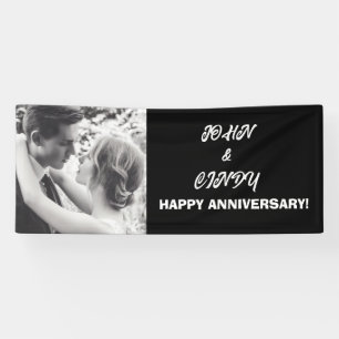 ANNIVERSARY PARTY BANNER CUSTOM PHOTO