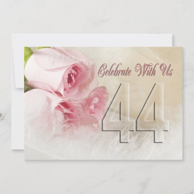 Anniversary party invitation for 44 years (Front)
