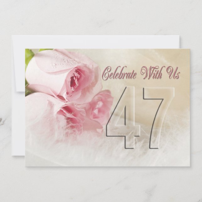 Anniversary party invitation for 47 years (Front)