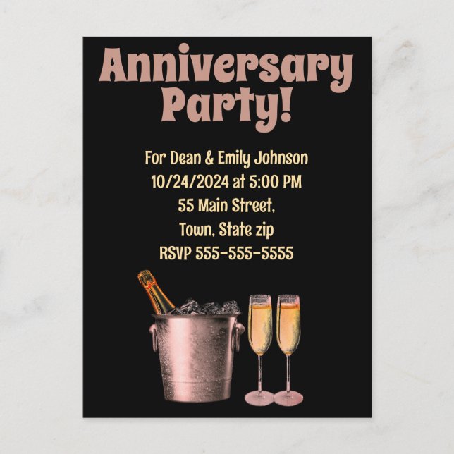 Anniversary party invitations (Front)