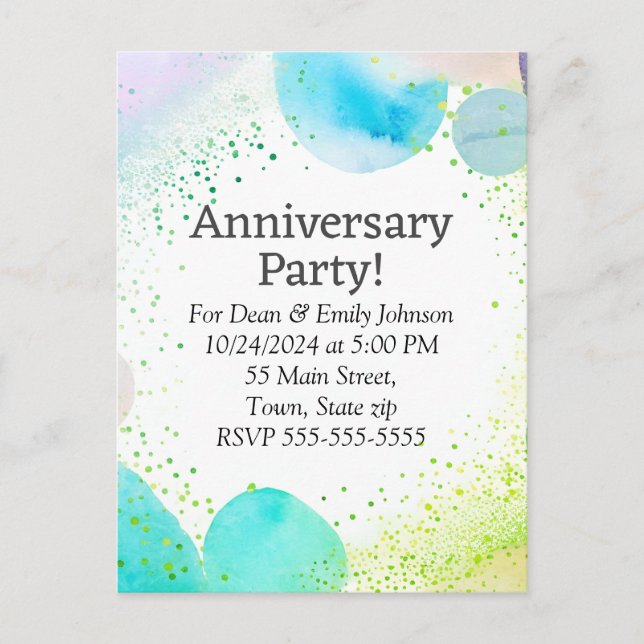Anniversary party invitations (Front)