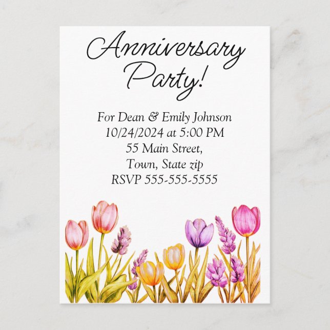 Anniversary party invitations (Front)