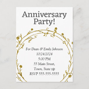 Anniversary party invitations