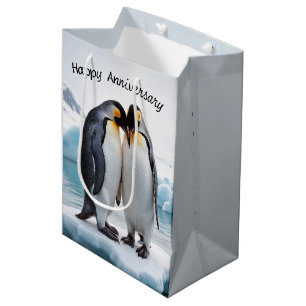 Anniversary Penguins On A Glacier Medium Gift Bag