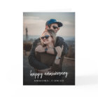 Anniversary Photo Card | Modern Stylish 5x7 Folded