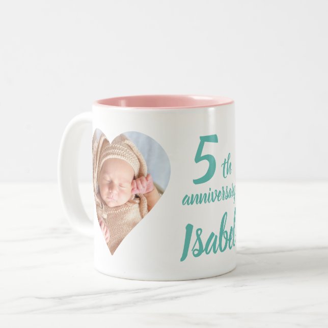 Anniversary photo Mug (Front Left)