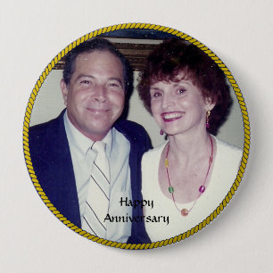 Anniversary Photo Template 10 Cm Round Badge