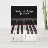 Anniversary Piano Keyboard with Quote