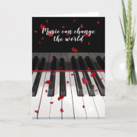 Anniversary Piano Keyboard with Rose Petals