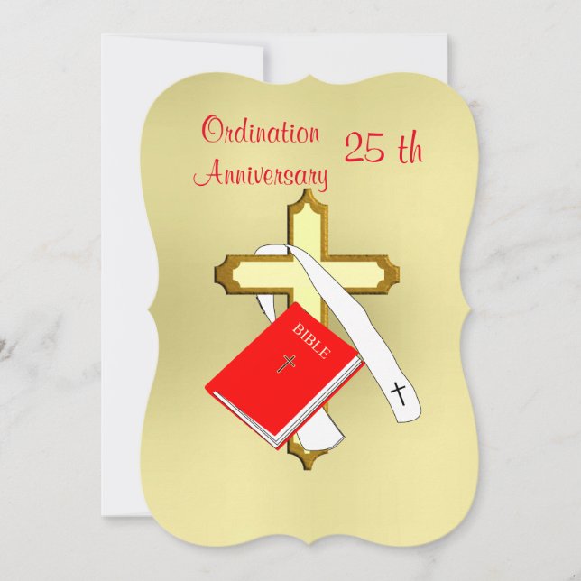 Anniversary Priest Ordination Celebrations Invitation (Front)